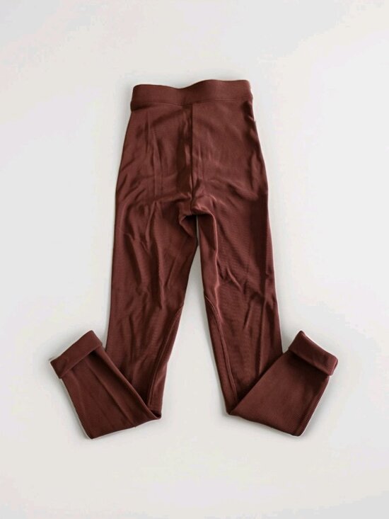 American Apparel Riding Pant M Rust Brown Ribbed Equestrian High Rise Stretch - Picture 14 of 16